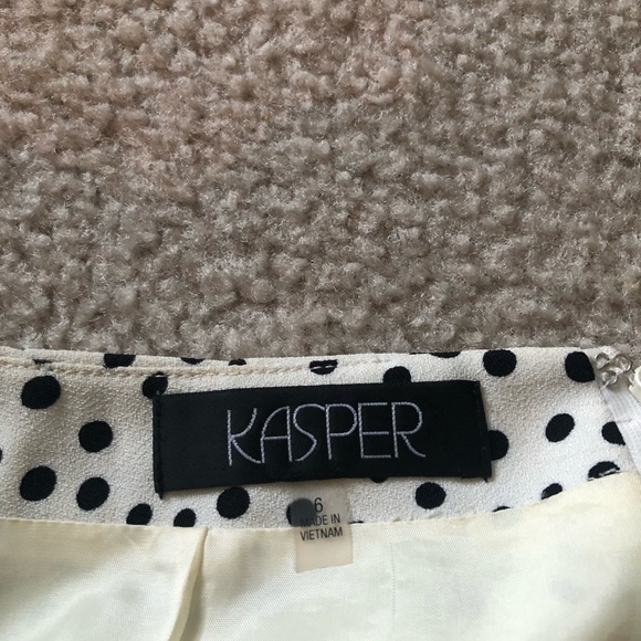Kasper black/white polka dot pencil skirt - Picture 3 of 4